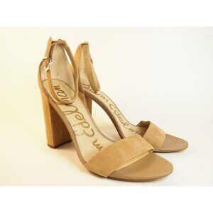 Sam Edelman Tan Suede Yaro Strappy Open Toe Heels, Size 9.5 (US)